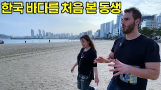 난생처음 한국 바다를 본 캐나다 동생 반응 부산을 여행하며 너무 신기한게 많은 동생 ㅋㅋ [upl. by Einatirb]