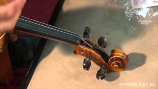 How to string a violin [upl. by Ardnaid]