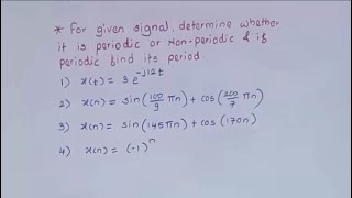 Part2 Examples of Periodic and Nonperiodic Signals  Signals amp Systems [upl. by Anaj]