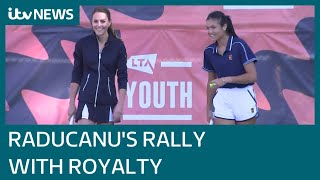 US Open champ Emma Raducanu praises Duchess of Cambridges forehand in doubles match  ITV News [upl. by Nikola686]