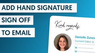 Add handwritten signature to your email Gmail Outlook MacMail [upl. by Tugman]