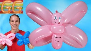 como hacer una mariposa con globos  globoflexia facil  como hacer figuras con globos [upl. by Godwin461]