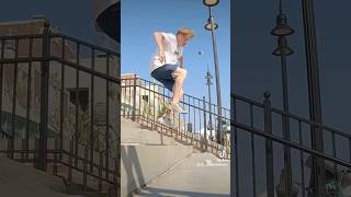 Footbag Athlete Does Crafty Stunt on Stairs [upl. by Josefina]