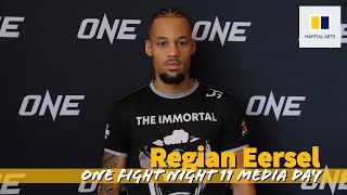 Regian Eersel searching for KO vs Dmitry Menshikov  ONE Championship Fight Night 11 [upl. by Dnalyr]