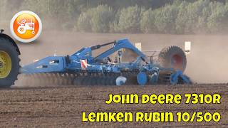 Tillage 2024  John Deere 7310R amp Lemken Rubin 10500 KUA [upl. by Elyrpa268]