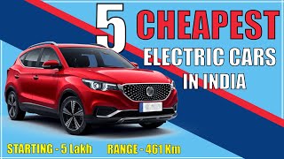 5 Most Affordable Electric Cars In India 2022  5 Budget Electric Cars Available In India [upl. by Ramhaj]