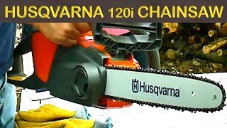 Husqvarna 120i Battery Powered Chainsaw [upl. by Tabbi]