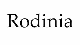 How to Pronounce Rodinia [upl. by Godber]