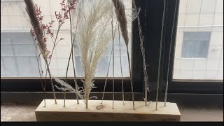 DIY dried flowers wooden arrangement wood rack [upl. by Ignatius649]