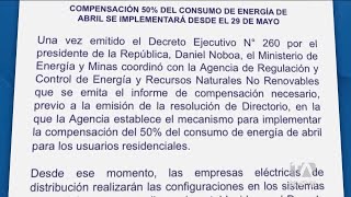 A finales de mayo se realizará el descuento del 50 en las planillas de luz [upl. by Nylear762]