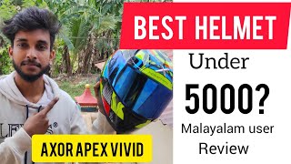 Axor Apex Helmet👑 Malayalam User Review  After 3 months [upl. by Ticon109]