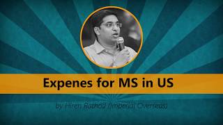 Cost of studies in US  MS in US Cost explained by senior counsellor Hiren Rathod  Yocket [upl. by Ahsitil886]