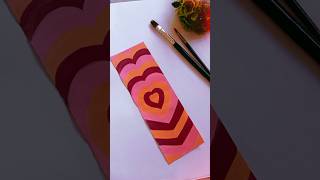 Aesthetic heart bookmark  Bookmark ideas DIY  bookmark painting shorts youtubeshorts [upl. by Conah]