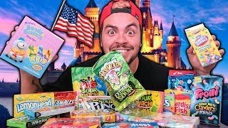 PROVANDO DOCES AMERICANOS  CHUPETA DO MINION BALA TROLLI E RAINBOW NERDS [upl. by Marcoux]