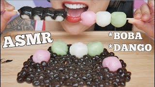 ASMR SOFT CHEWY SQUISHY EATING SOUNDS NO TALKING  TAPIOCA PEALS  BOBA BALLS  DANGO  SASASMR [upl. by Hsetih457]