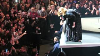 Adele talks Glastonbury twerking giving out tickets and taking selfies  London O2 220316 [upl. by Jemmy732]