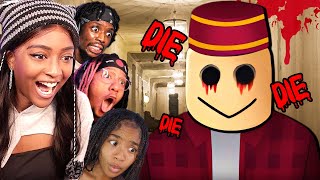 Roblox Hotel Experience IS SCARY with Friends [upl. by Sinnej]