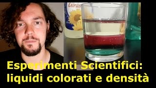 ESPERIMENTI SCIENTIFICI liquidi colorati e densità [upl. by Whitaker]