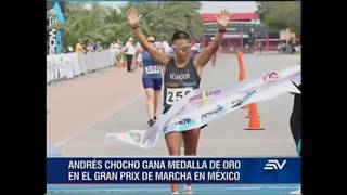 Andrés Chocho gana medalla de oro en el Gran Prix de Marcha en México [upl. by Prudie]