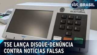 TSE lança disquedenúncia contra notícias falsas nas eleições 2024  SBT Brasil 100824 [upl. by Airekahs687]