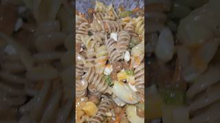 Vegetarian pasta salad with roasted chickpeas paperplatesss777 vegetarian pastasalad healthy [upl. by Klimesh425]