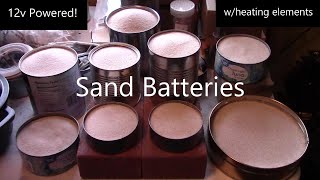 5 DIY Sand Battery Space Heaters with Heating Elements 300F150C selfregulating Ceramic PTC 12v [upl. by Raffaj]