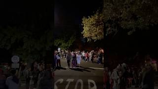 Large Crowd of TrickorTreaters in Modesto California shorts [upl. by Tyoh432]