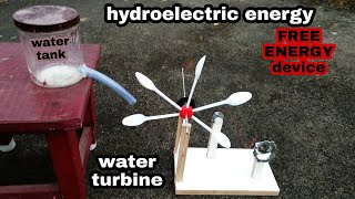 how to make hydro electricity generation at home  free energy school project [upl. by Farra]