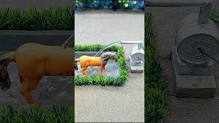 How to make mini motor water pump project horse water bathed videos  321 [upl. by Kipp]