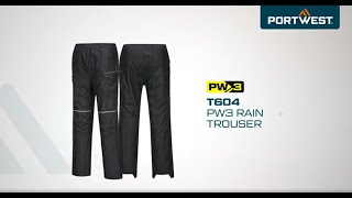 Portwest T604  PW3 Rain Trouser  EN [upl. by Wooldridge636]