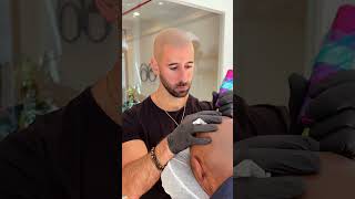 Scalp micropigmentation in action ⚡️ hairlosstreatment hairtattoo scalpmicropigmentation [upl. by Ennywg]