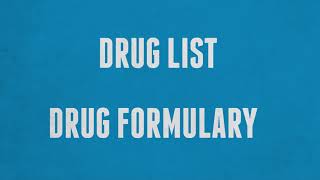 What are Drug List and Formularies [upl. by Lavicrep]