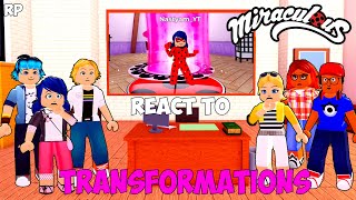 Miraculous Ladybug React to Transformation NO MIRACULOUS RP  MIRACULOUS ROBLOX [upl. by Ewall568]