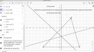 Mediatrices de un triángulo con GeoGebra [upl. by Haneen]