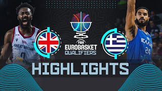 Great Britain 🇬🇧 vs Greece 🇬🇷  Highlights  FIBA EuroBasket 2025 Qualifiers [upl. by Licastro]