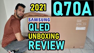 SAMSUNG Q70A QLED UNBOXING REVIEW OPINIONES 2021  HDMI 21 VRR FREESYNC PREMIUM [upl. by Sile]