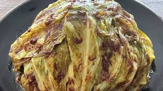 My mother recipe so delicious Stuffed Cabbage with red wine  Lahana Dolma دلمه کلم [upl. by Euqinemod]