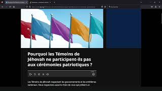 Témoins de Jéhovah et patriotisme [upl. by Nylssej]