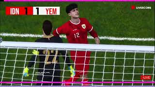 INDONESIA VS YAMAN LIVE AFC U20 QUALIFIERS 2025 LIVESCORE AI [upl. by Jurkoic]