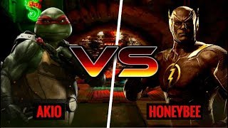 FIGHTING ONE OF THE WORST CHARACTERS IN INJUSTICE 2 Akio Raphael vs HoneyBee Flash [upl. by Yltneb]