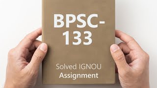 BPSC 133 solved assignment 202425  BPSC133 solved assignment 2025 [upl. by Livvyy]