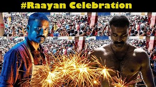 Raayan celebration by Dhanush fans  Dhanush  SJ Surya  Sun Pictures  AR Rahman [upl. by Airoled]