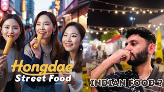 Hongdae street Street food  Famous street in Seoul  Seoul  South KoreaTravelling Vlog [upl. by Olegnalehcim]