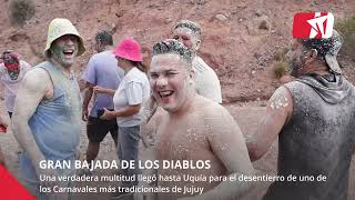 CARNAVAL DE JUJUY  Espectacular bajada de los DIABLOS de UQUÍA [upl. by Einnaj457]