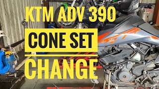 KTM ADV 390 Cone Set Change  Cone Set Installation  Tight Handle  Handle Bearing Issue Handling [upl. by Aloysius]