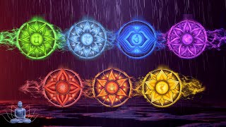 Full Night All 7 Chakras Cleansing Music amp Rain  7 Chakra Opening amp Balancing Sleep amp Meditation [upl. by Ycnay455]