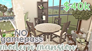 bloxburg  modern mansion NO GAMEPASS  house build pt 2 [upl. by Cresida]