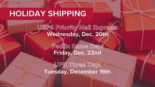 Final 2023 shipping dates for ontime Christmas deliveries [upl. by Pinzler]