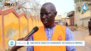 Cimetiere de Touba état davancement des travaux de pompages [upl. by Wartow]