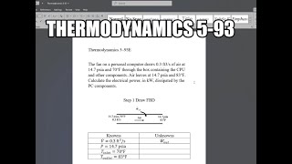 Thermodynamics 593 The fan on a personal computer draws 03 ft3s of air at 147 psia and 70°F [upl. by Zampino]